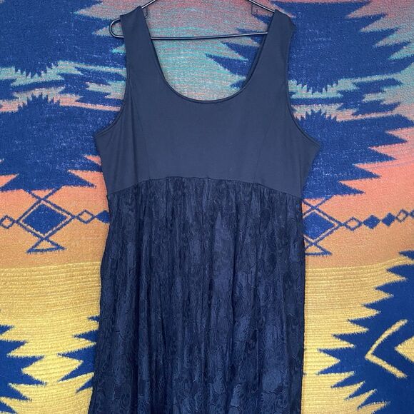Hot Topic Plus Size Goth Black Lace Sleevless Maxi Dress. Size 3X. Pockets. - Picture 2 of 10